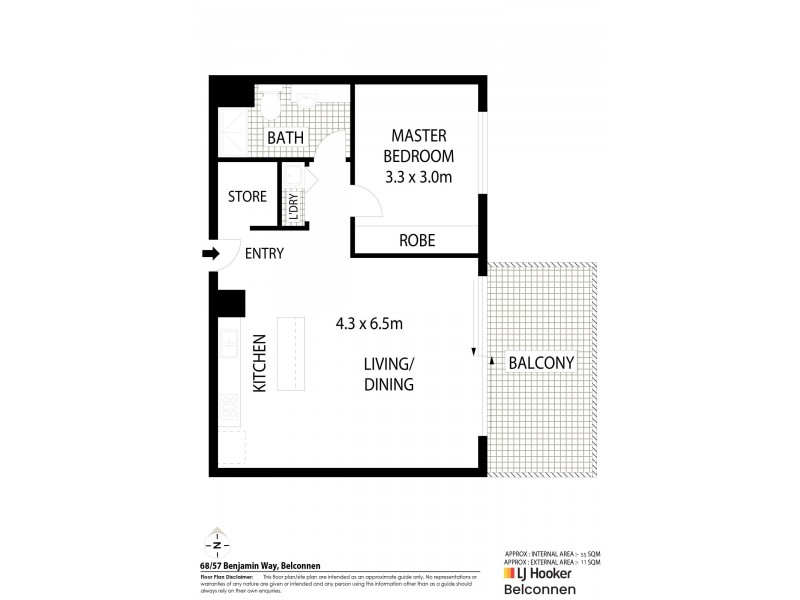 68/57 Benjamin Way, Belconnen ACT 2617 Floorplan
