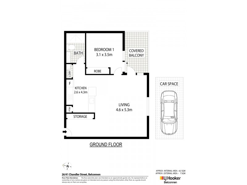 26/41 Chandler Street, Belconnen ACT 2617 Floorplan