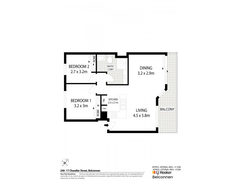 24A/17 Chandler Street, Belconnen ACT 2617 Floorplan