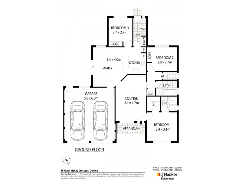 35 Hugh McKay Crescent, Dunlop ACT 2615 Floorplan