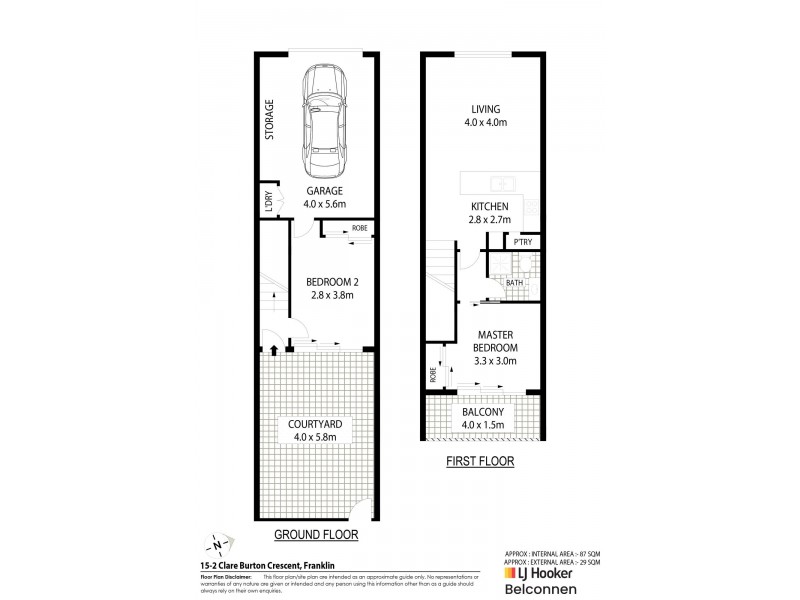 15/2 Clare Burton Crescent, Franklin ACT 2913 Floorplan