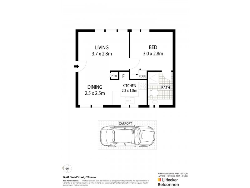 14/41 David Street, O’connor ACT 2602 Floorplan
