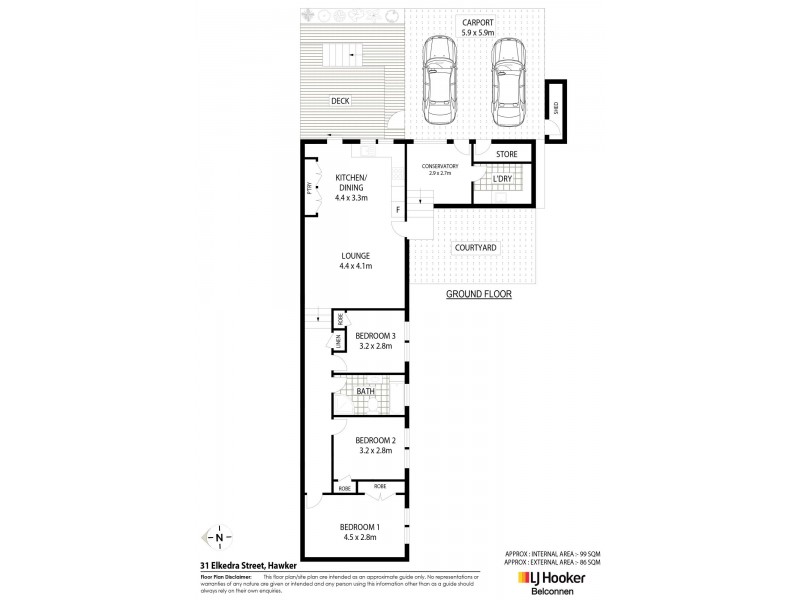31 Elkedra Close, Hawker ACT 2614 Floorplan