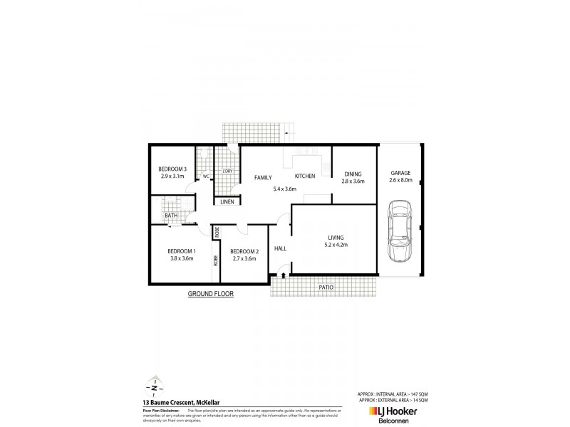 13 Baume Crescent, Mckellar ACT 2617 Floorplan