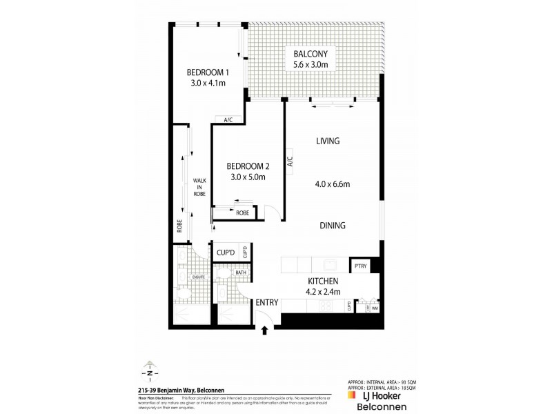215/39 Benjamin Way, Belconnen ACT 2617 Floorplan