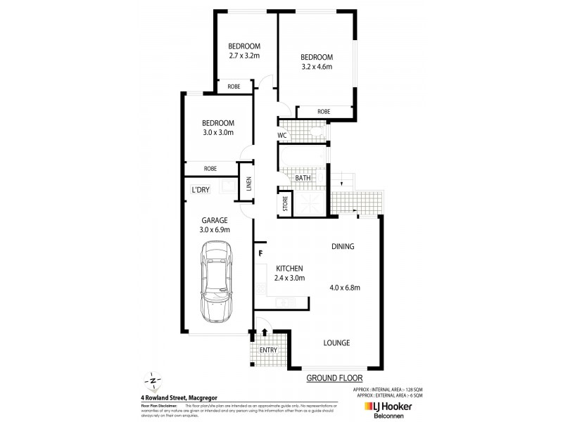 4 Rowland Street, Macgregor ACT 2615 Floorplan