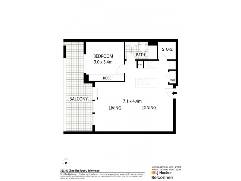 323/80 Chandler Street, Belconnen ACT 2617 Floorplan