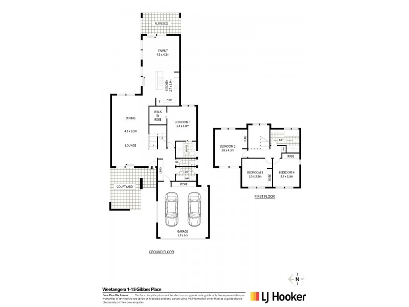 1/15 Gibbes Place, Weetangera ACT 2614 Floorplan