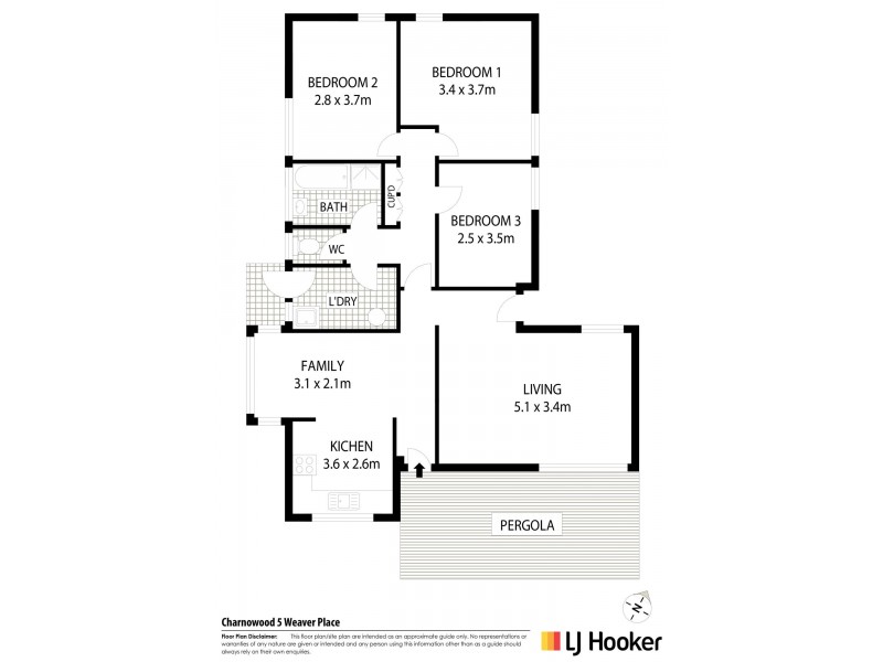5 Weaver Place, Charnwood ACT 2615 Floorplan