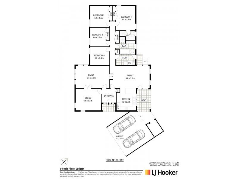 9 Poole Place, Latham ACT 2615 Floorplan