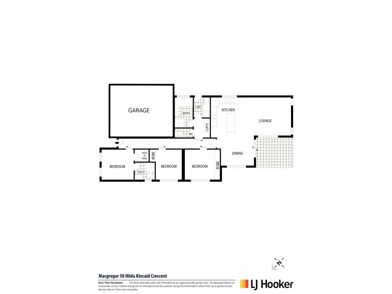 58 Hilda Kincaid Crescent, Macgregor ACT 2615 Floorplan