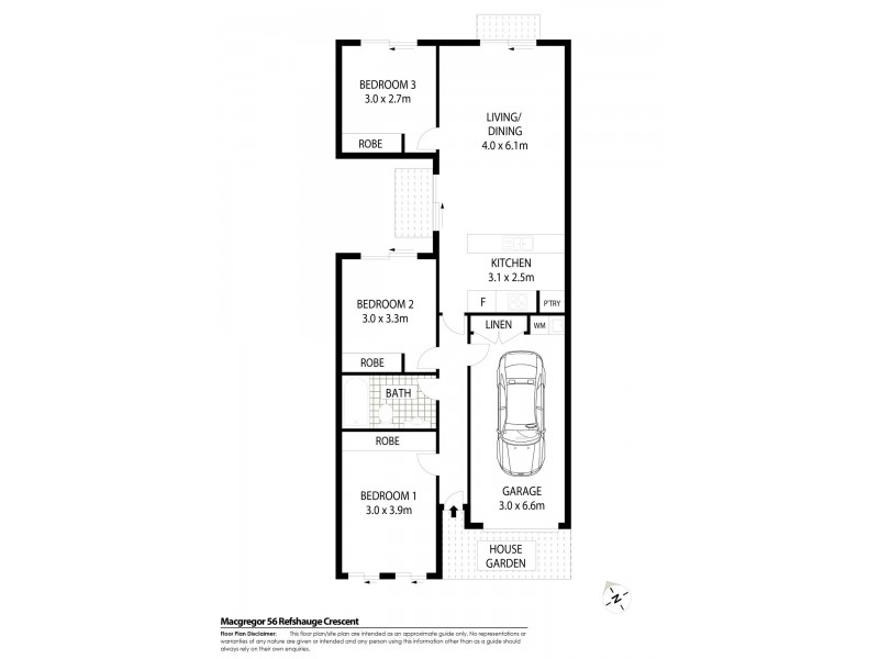 56 Refshauge Crescent, Macgregor ACT 2615 Floorplan