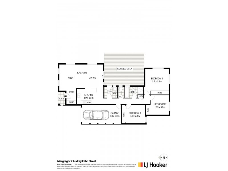 7 Audrey Cahn Street, Macgregor ACT 2615 Floorplan