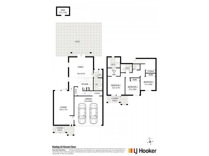 26 Siroset Close, Dunlop ACT 2615 Floorplan
