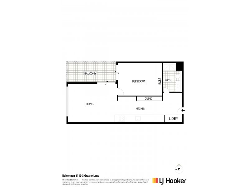 1110/3 Grazier Lane, Belconnen ACT 2617 Floorplan