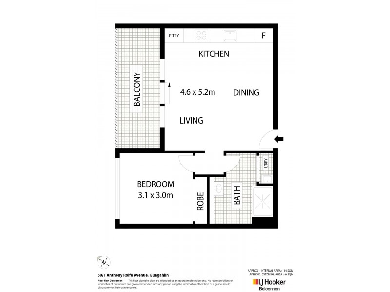 50/1 Anthony Rolfe Avenue, Gungahlin ACT 2912 Floorplan