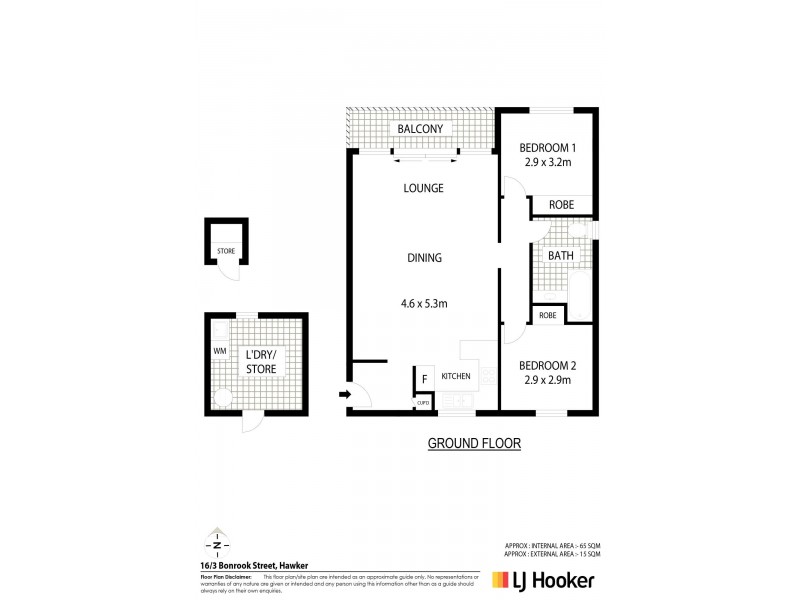 16/3 Bonrook Street, Hawker ACT 2614 Floorplan
