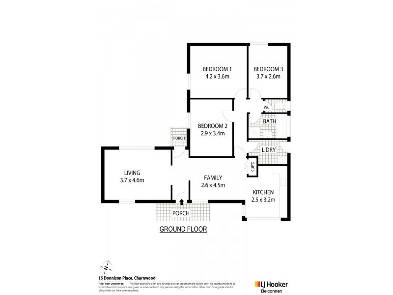 15 Donnison Place, Charnwood ACT 2615 Floorplan