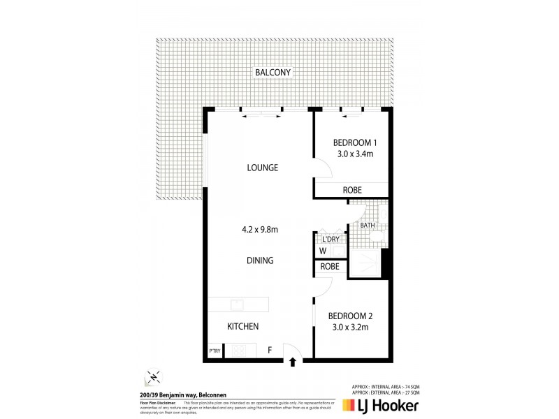 200/39 Benjamin Way, Belconnen ACT 2617 Floorplan