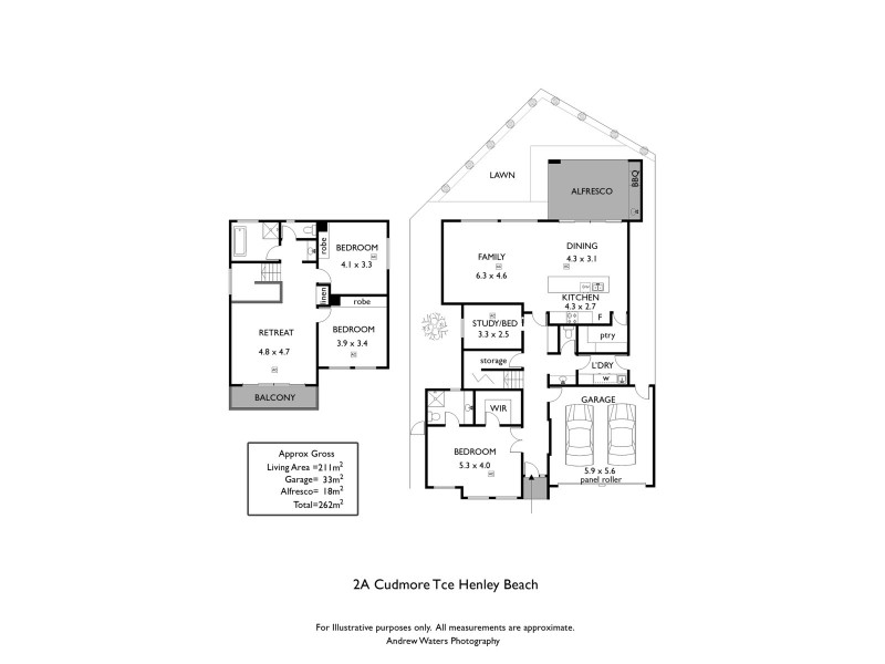 2A Cudmore Terrace, Henley Beach South SA 5022 Floorplan
