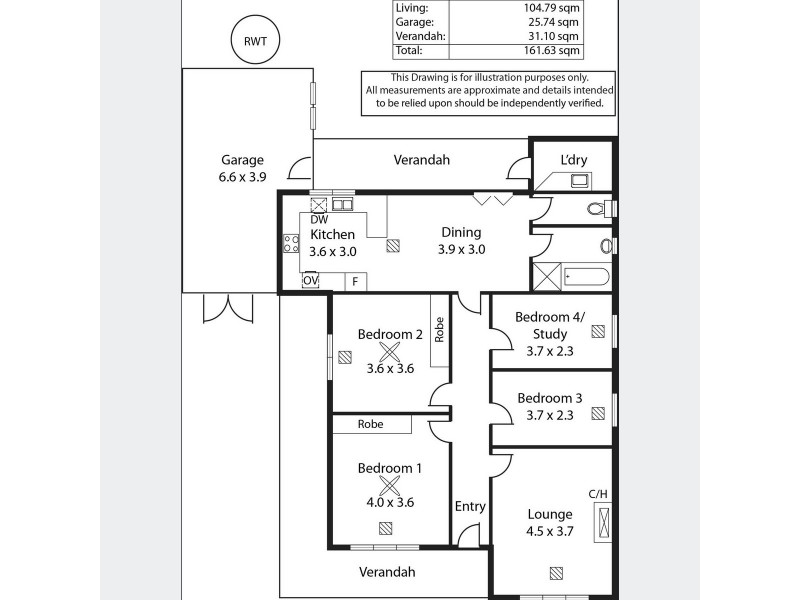63 Clarke Terrace, Seaton SA 5023 Floorplan