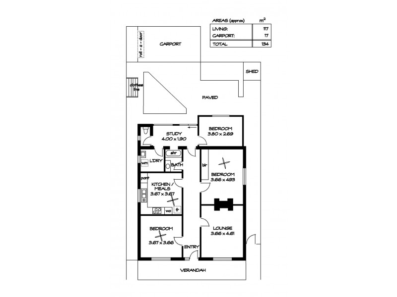 61 Rosewater Tce, Ottoway SA 5013 Floorplan