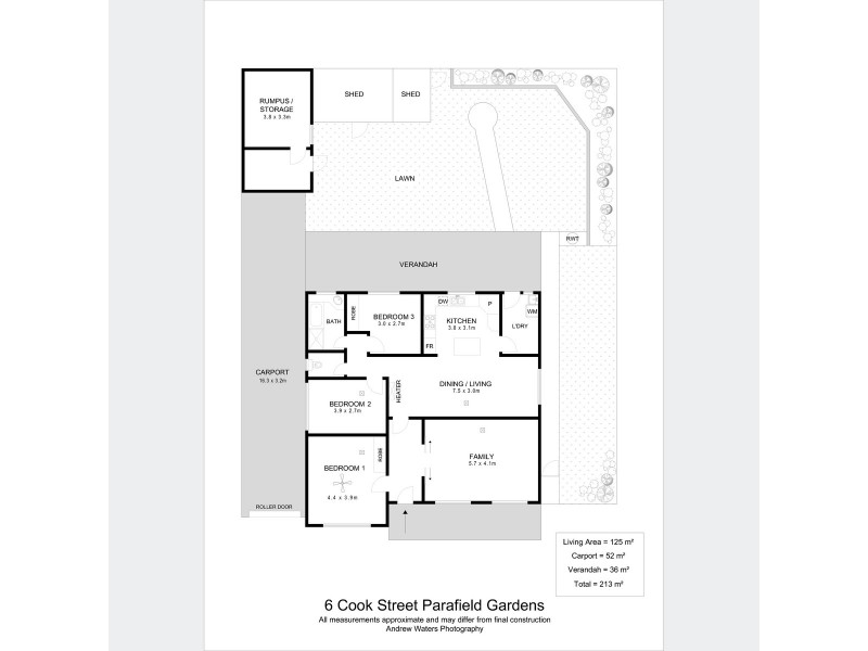 6 Cook Street, Parafield Gardens SA 5107 Floorplan