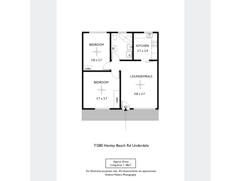 7/280 Henley Beach Road, Underdale SA 5032 Floorplan