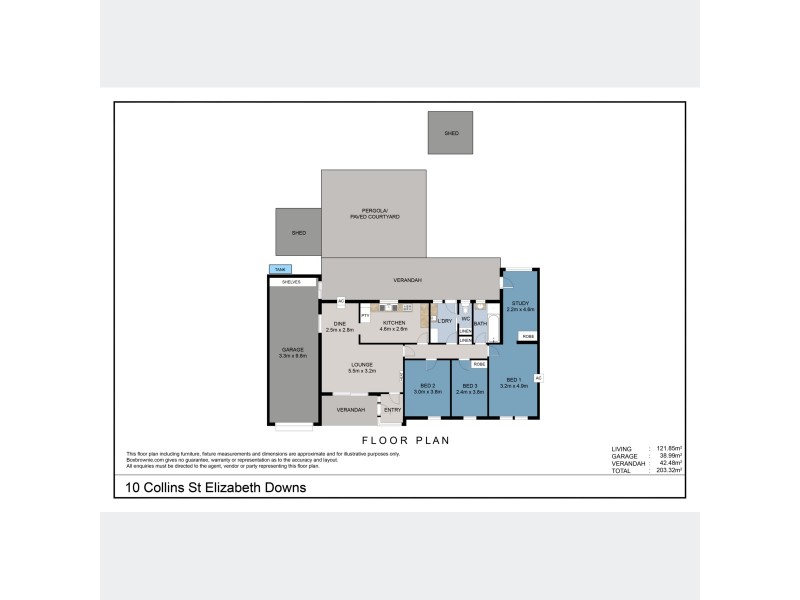 10 Collins Street, Elizabeth Downs SA 5113 Floorplan