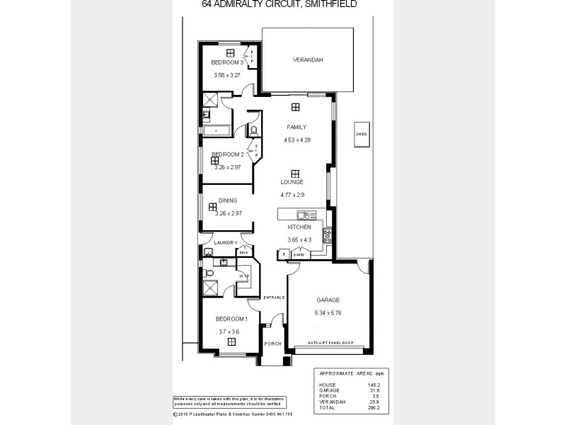 64 Admiralty Circuit, Smithfield SA 5114 Floorplan