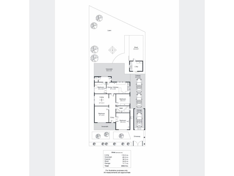 18 Rose Street, Ottoway SA 5013 Floorplan