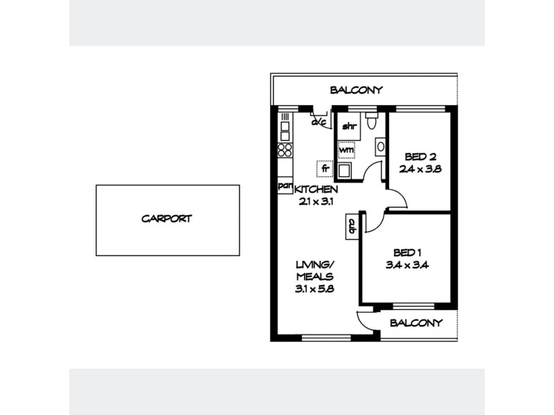8/897 Marion Road, Mitchell Park SA 5043 Floorplan