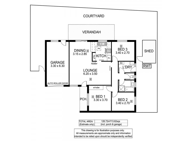 3/7 Cathcart Terrace, Seacliff Park SA 5049 Floorplan