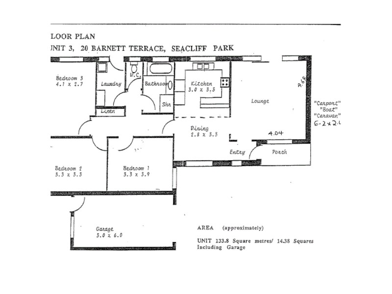 3/20 Barnett Terrace, Seacliff Park SA 5049 Floorplan