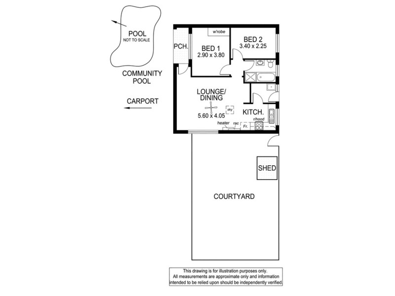 2/42 Kent Road, Keswick SA 5035 Floorplan