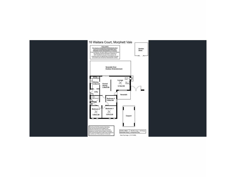 16 Waitara Court, Morphett Vale SA 5162 Floorplan