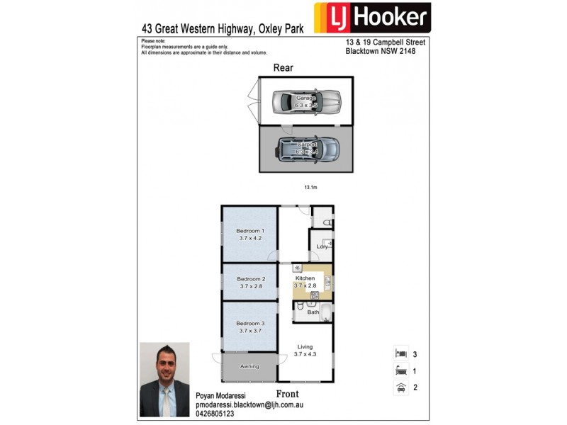 43 Great Western Highway, Oxley Park NSW 2760 Floorplan