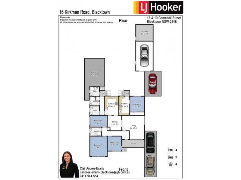16 Kirkman Road, Blacktown NSW 2148 Floorplan