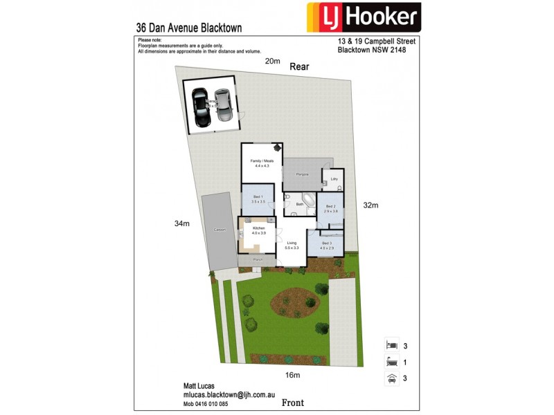 36 Dan Avenue, Blacktown NSW 2148 Floorplan