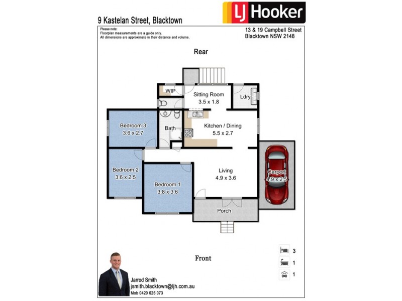 9 Kastelan Street, Blacktown NSW 2148 Floorplan