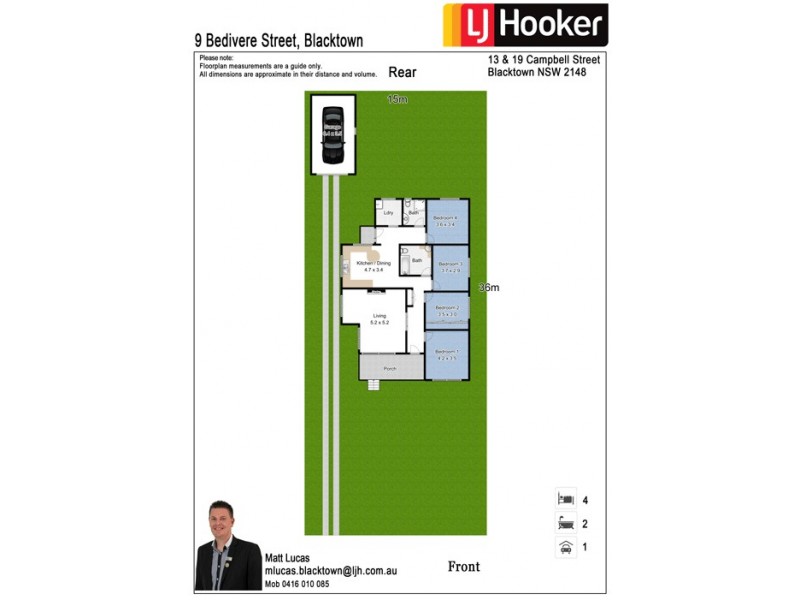 9 Bedivere Street, Blacktown NSW 2148 Floorplan