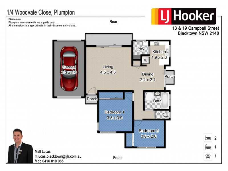 1/4 Woodvale Close, Plumpton NSW 2761 Floorplan
