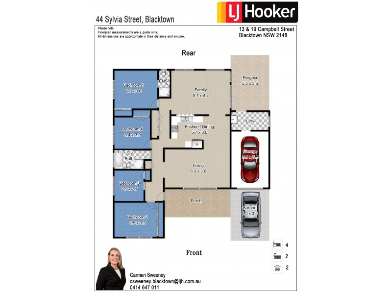 44 Sylvia Street, Blacktown NSW 2148 Floorplan