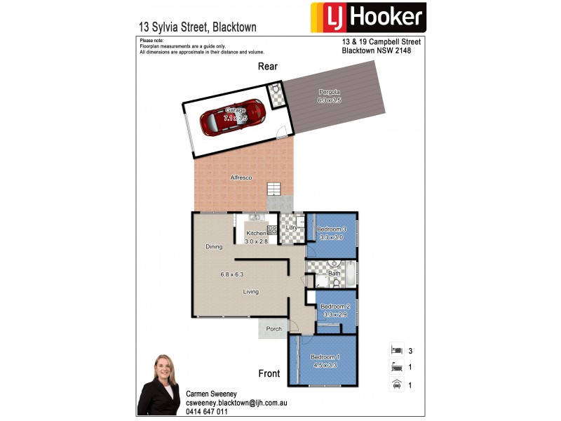 13 Sylvia Street, Blacktown NSW 2148 Floorplan