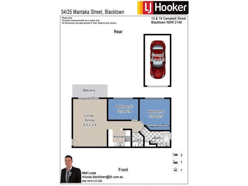 54/25 Mantaka Street, Blacktown NSW 2148 Floorplan