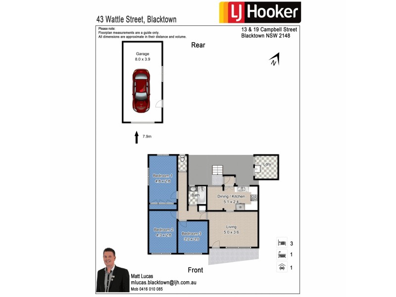 43 Wattle Street, Blacktown NSW 2148 Floorplan