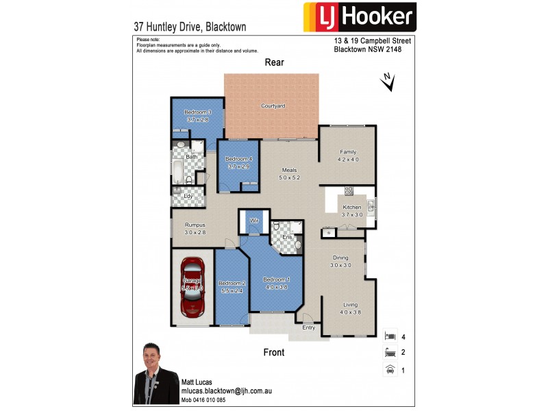 37 Huntley Drive, Blacktown NSW 2148 Floorplan