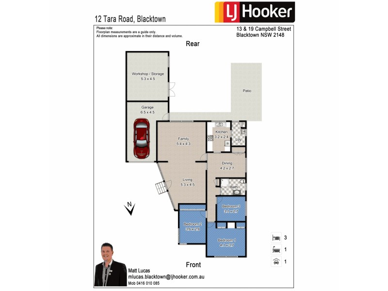 12 Tara Road, Blacktown NSW 2148 Floorplan