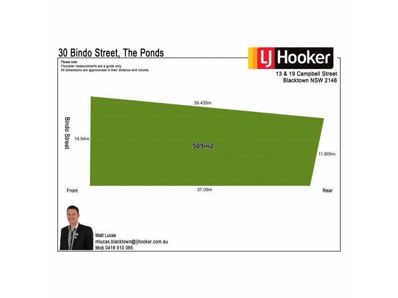 30 Bindo Street, The Ponds NSW 2769 Floorplan