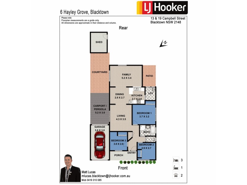 6 Hayley Grove, Blacktown NSW 2148 Floorplan